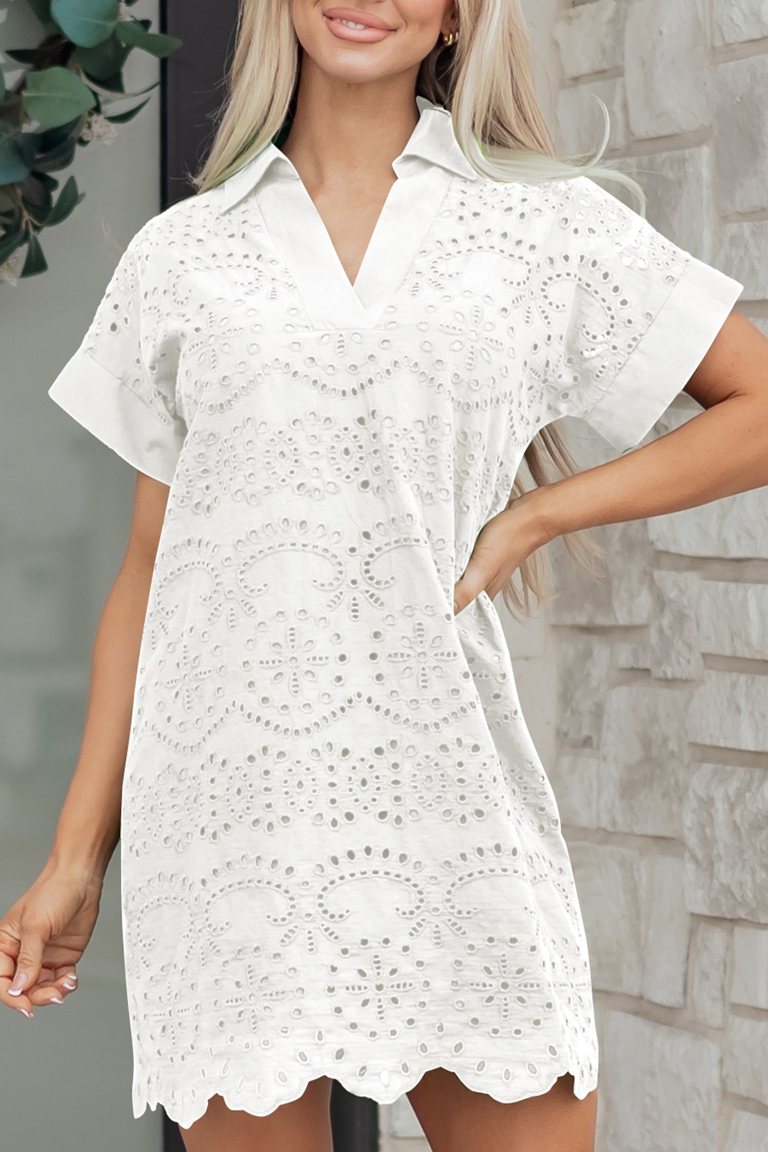 Alice Eyelet Embroidered T Shirt