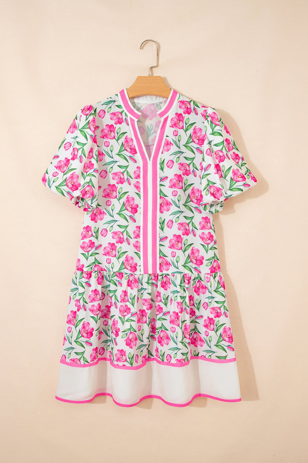 Aliya Block Trim Short Dress