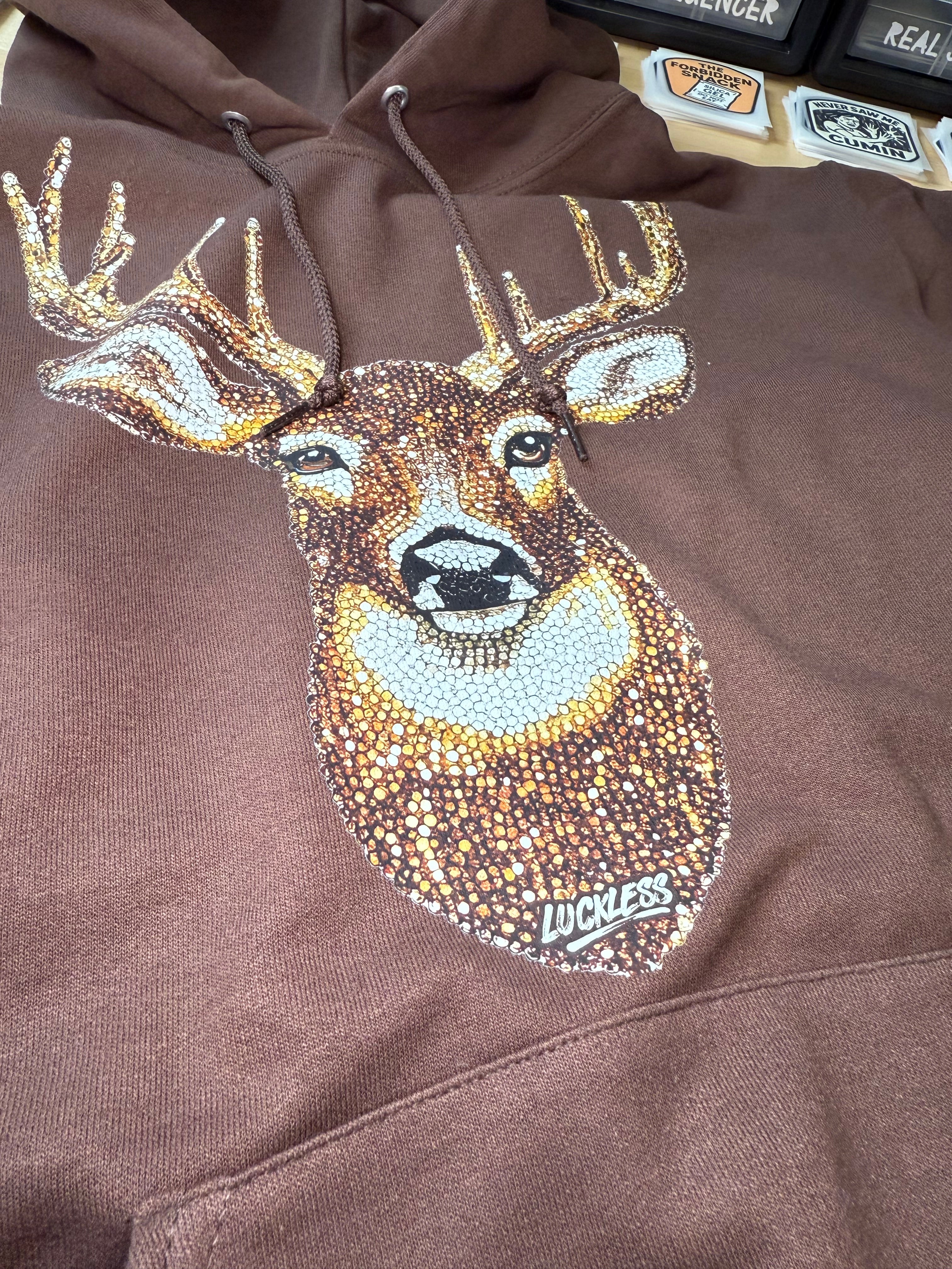 Faux Rhinestone Buck Hoodie