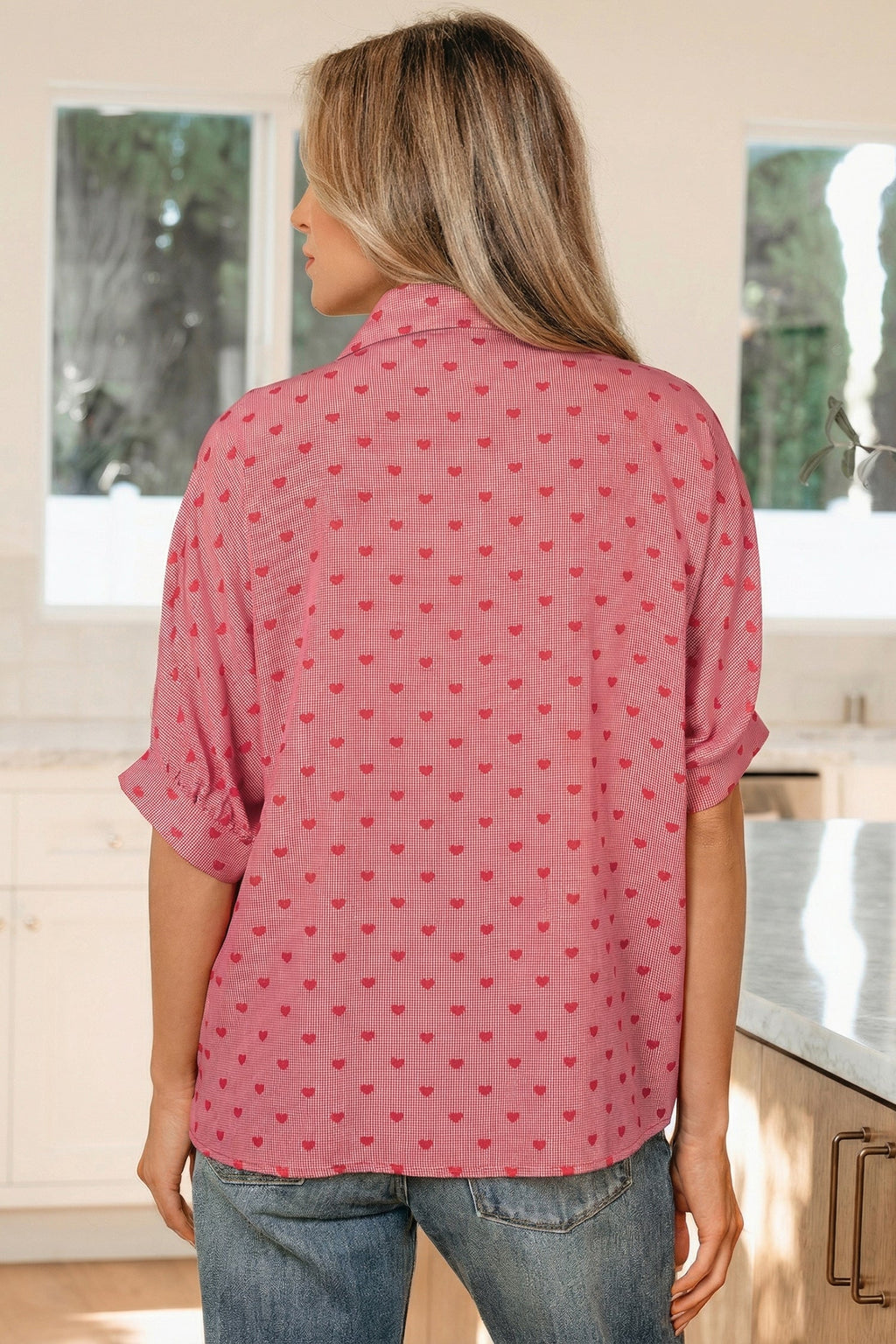 Charlie Sleeve Loose Valentine Shirt