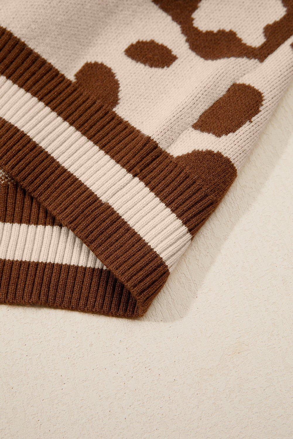 June Printed Knit Casual Sweater