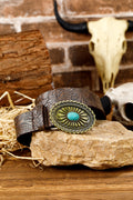 Royalty Embossed Faux Leather Belt