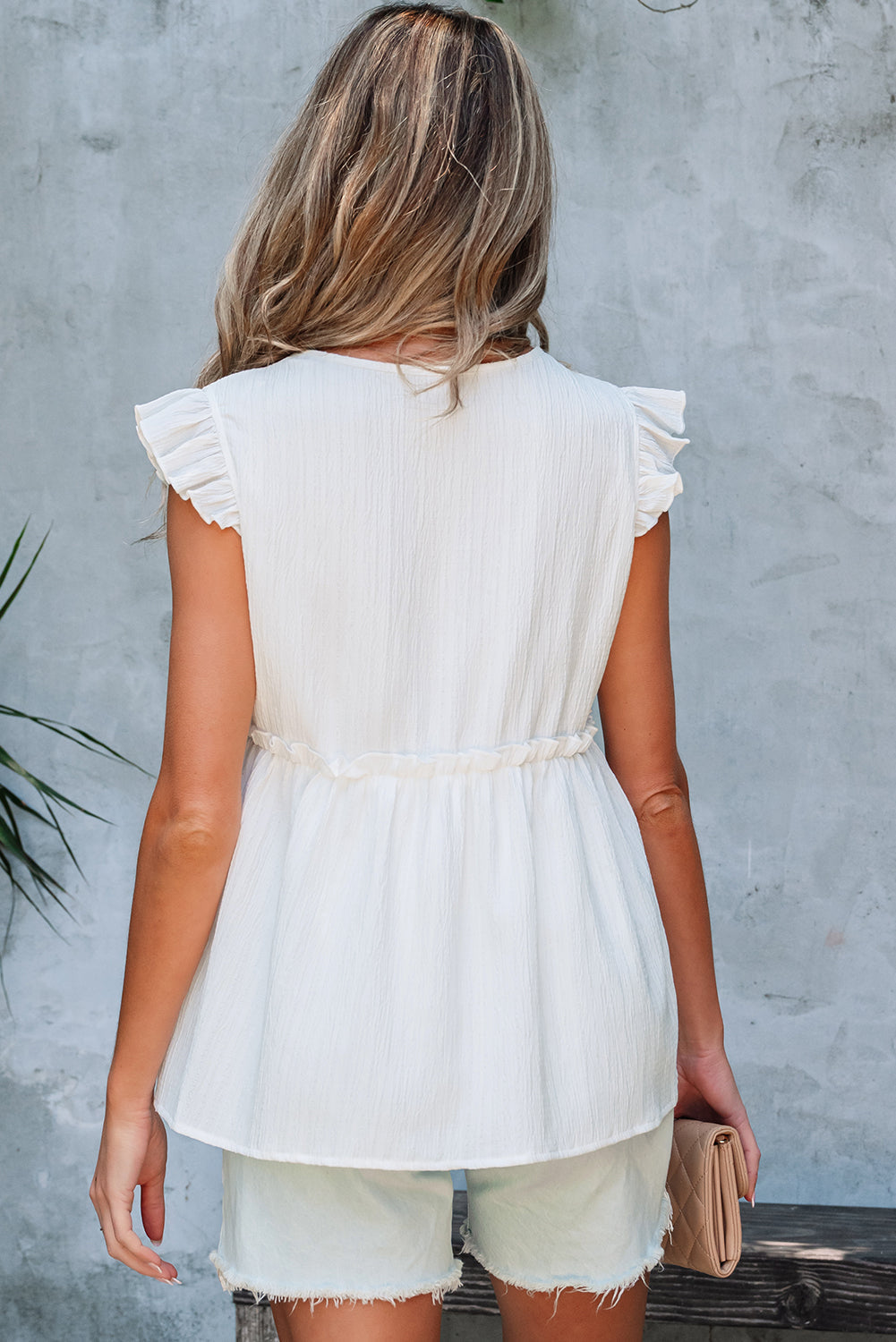 Magdalene Flutter Flowy Top