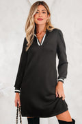 Edith Sleeve Shift Mini Dress