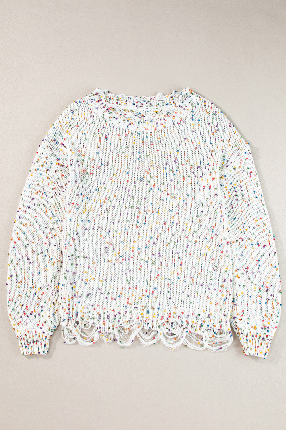 Isabel Confetti Distressed Knit Sweater