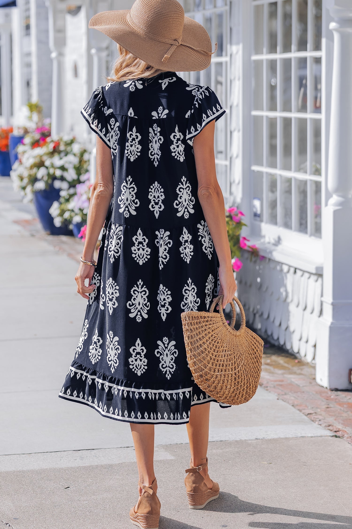 Halo Short Sleeve Midi Dress