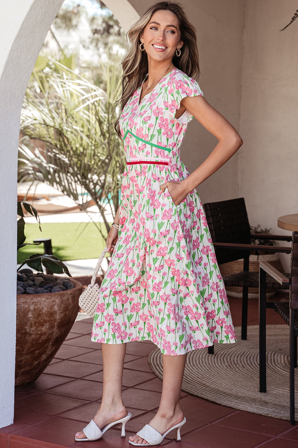 Callie Sleeve Elegant Midi Dress