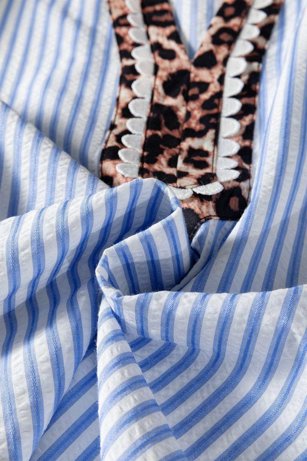 Andie Sleeve Patchwork Collar Blouse