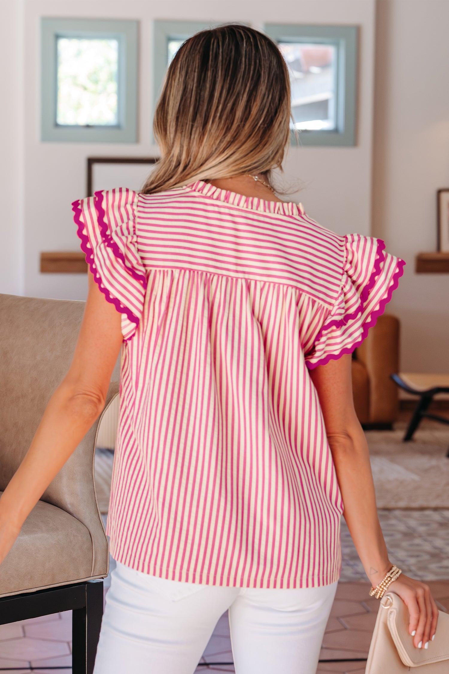 Treasure Ruffled Short Sleeve Blouse