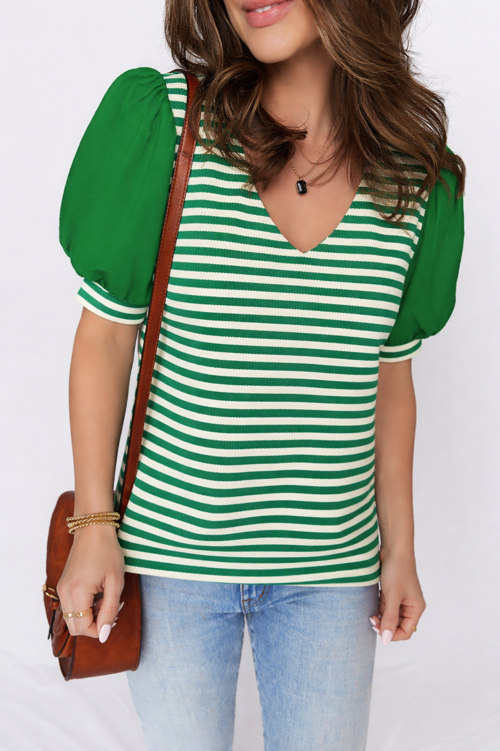 Leighton Short Sleeve Patchwork Blouse