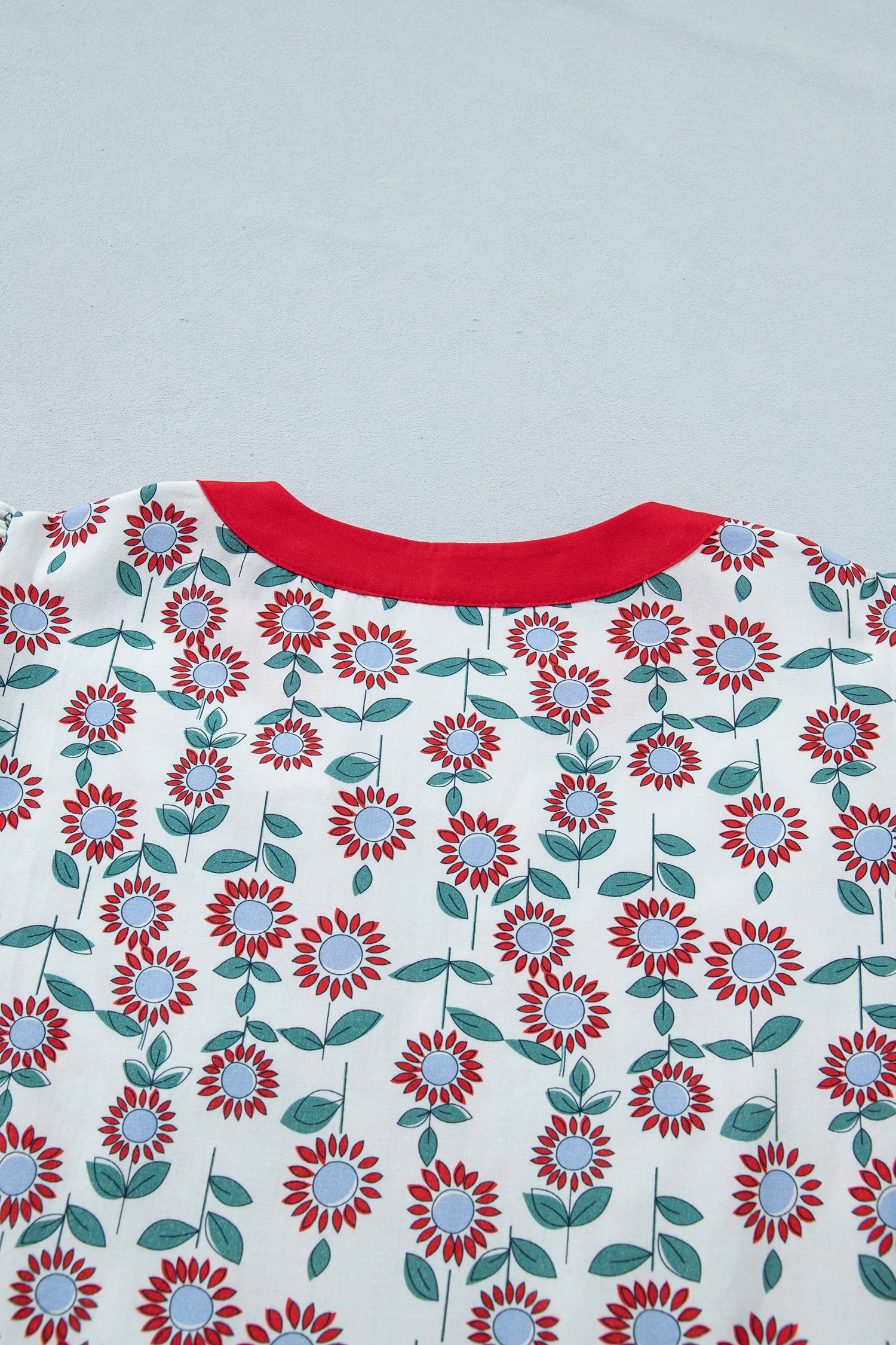 Avery Trim Flutter Sleeve Blouse