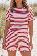 Estrella Scallop Trim Casual Top Set
