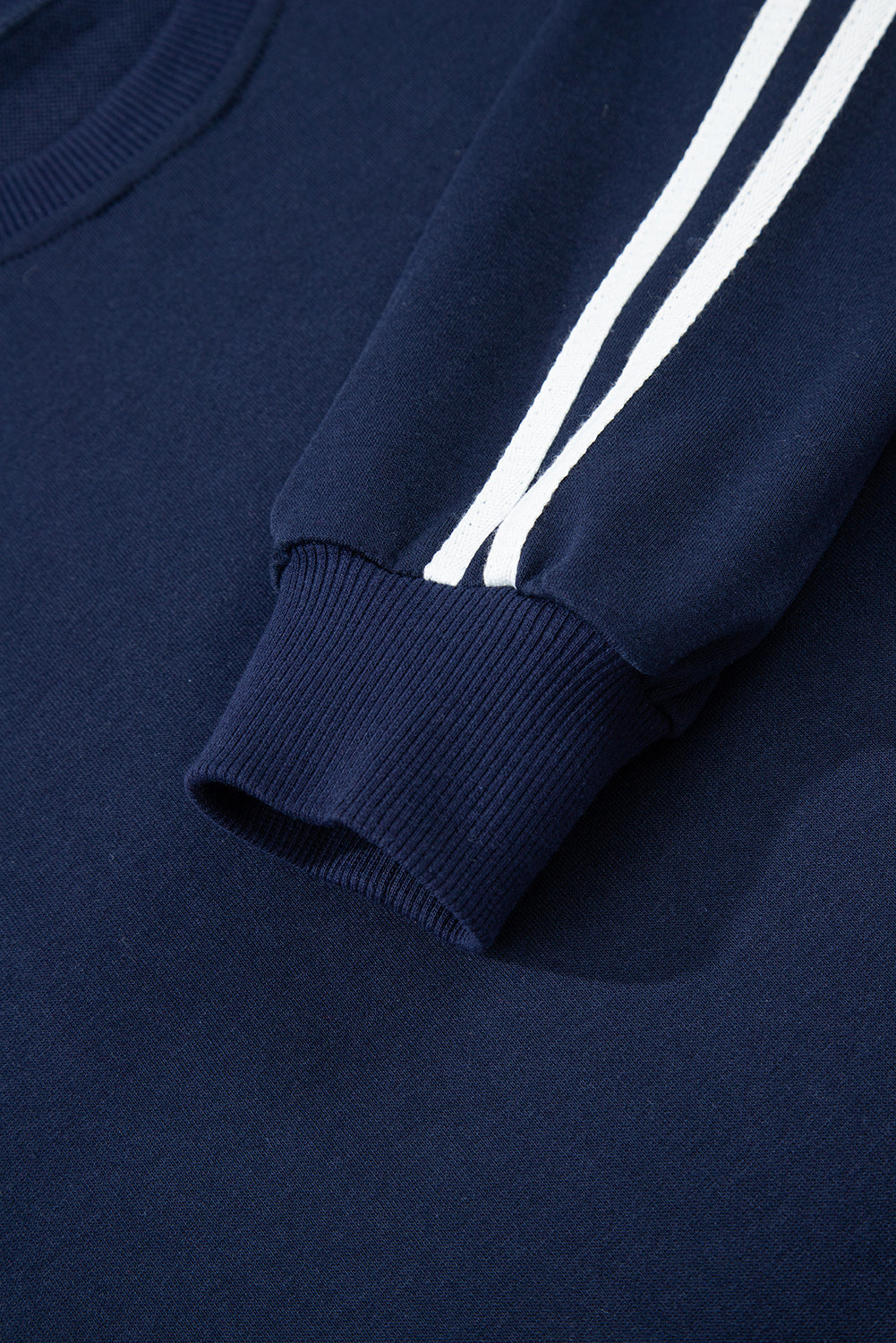 Hana Striped Detail Crewneck Pullover