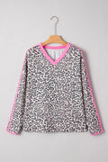 Lilliana Varsity Stripe Detail Long Sleeve Top