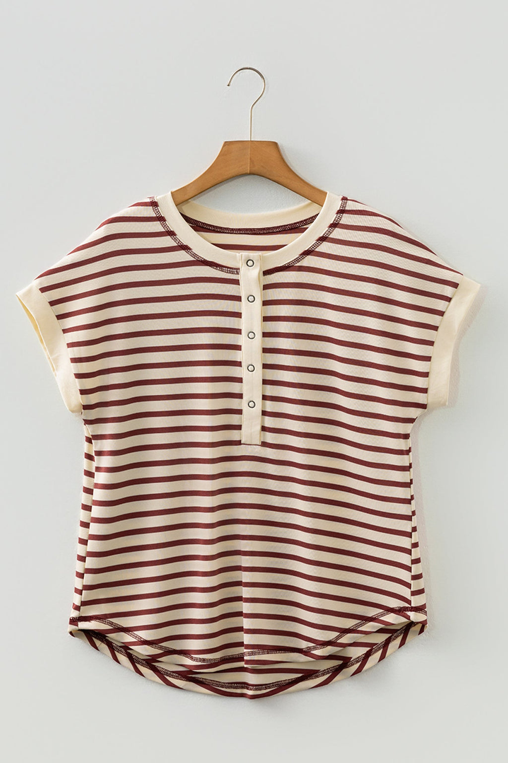 Yusra Stripe Half T Shirt
