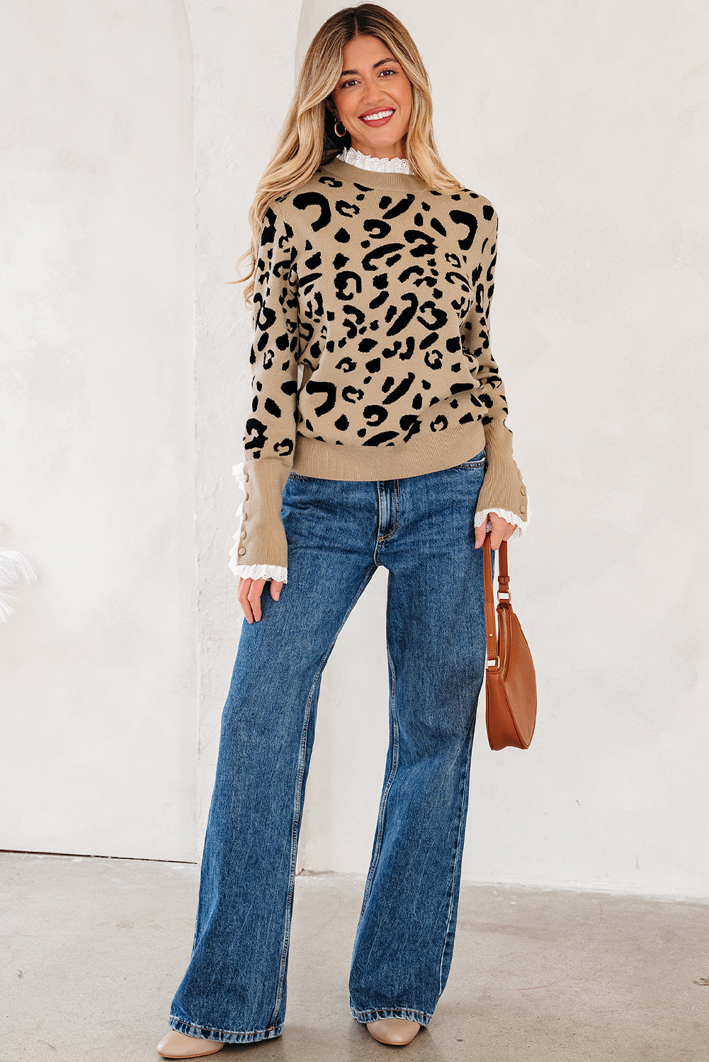 Amelia Ribbed Detail Cuffed Sweater