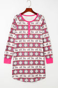 Avery Pattern Henley Pajama Dress