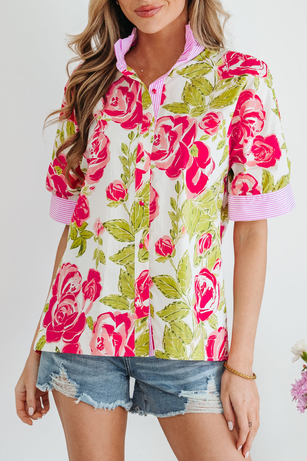 Rebekah Collar Short Sleeve Shirt