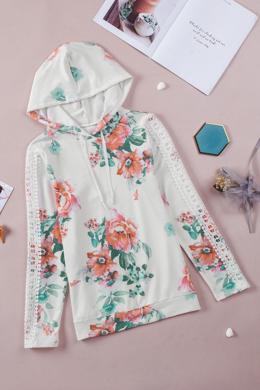Emilie Contrast Long Sleeve Hoodie