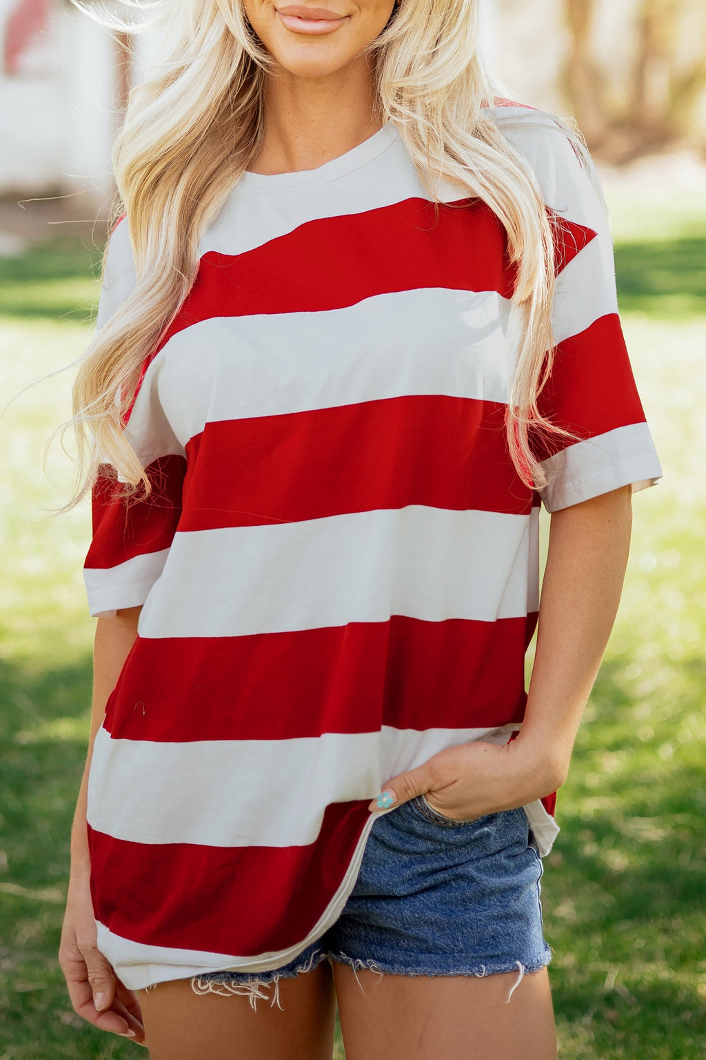 Tiana Block Oversize Tunic Tee