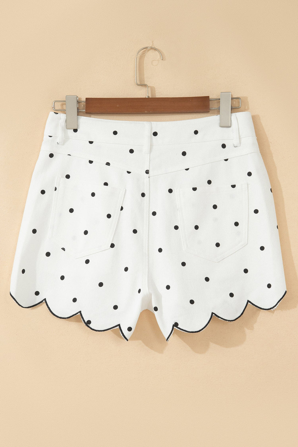 Elise Embroidered Scallop Hem Shorts
