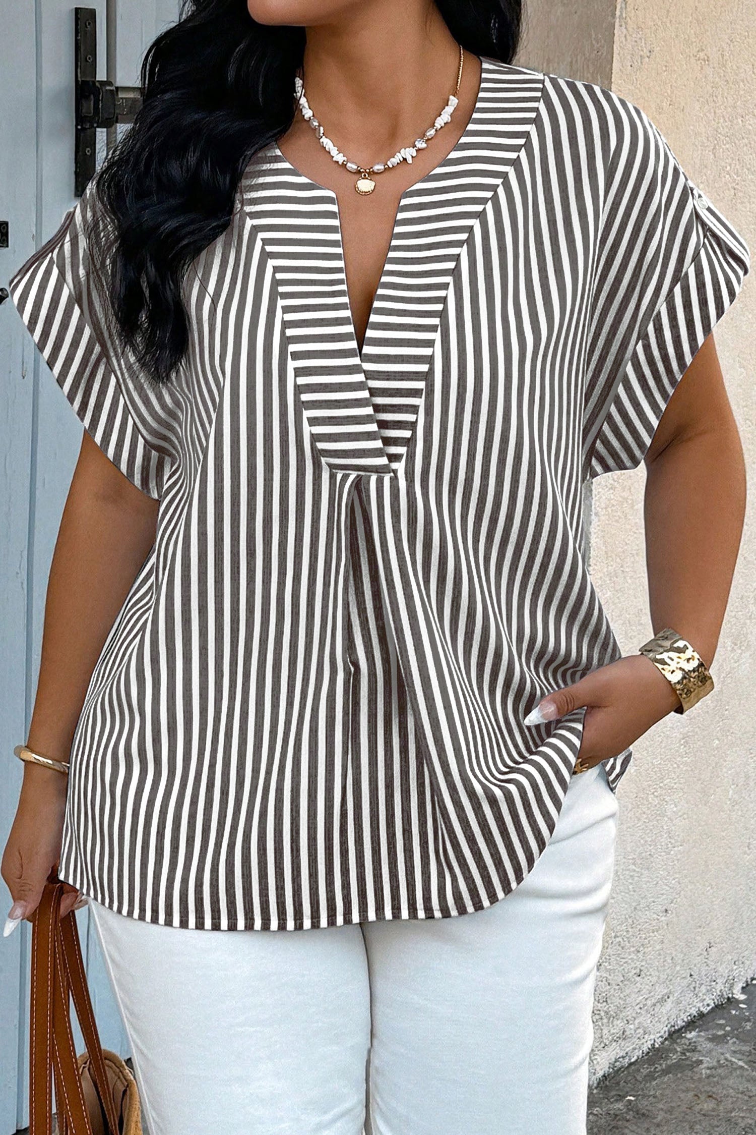 Hope Short Dolman Sleeve PLUS Blouse