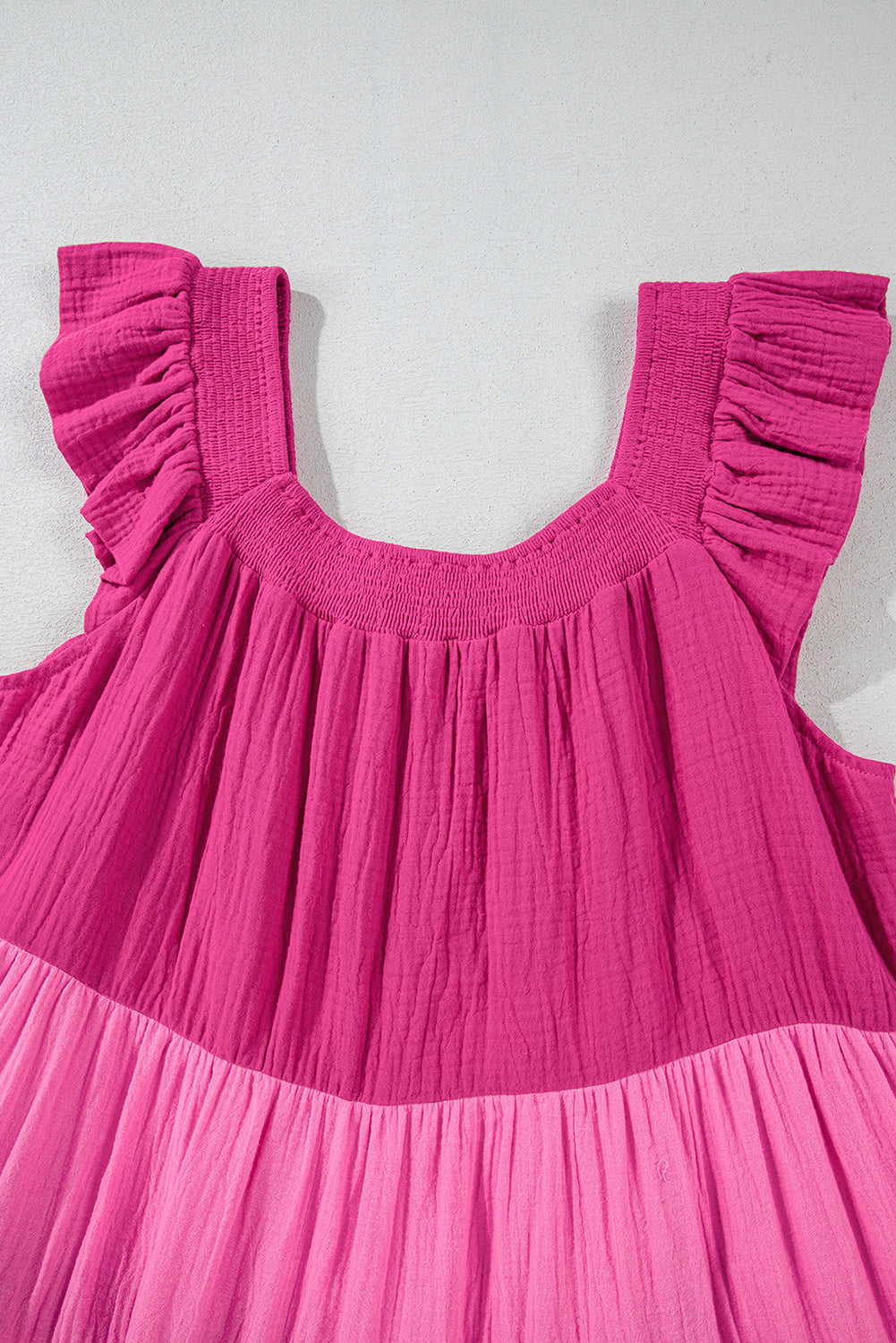 Jenesis Flutter Tiered Mini Dress