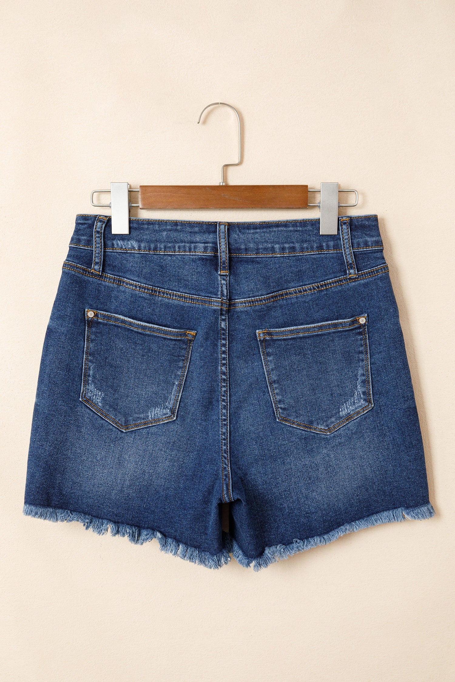 Holland Hem Distressed Whiskery Shorts