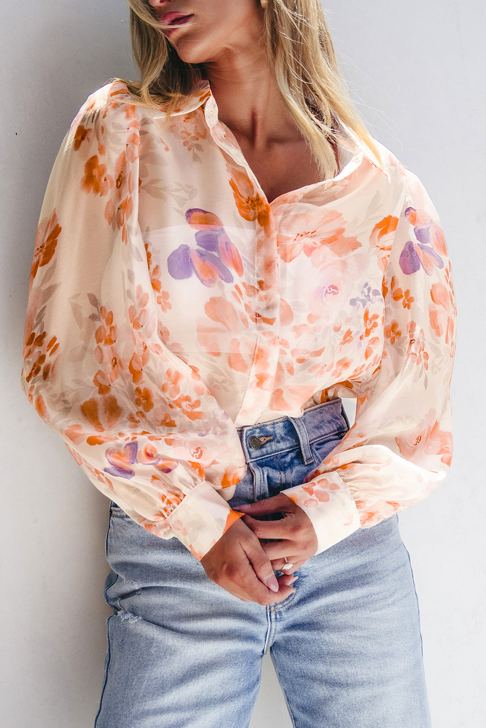 Amiyah Balloon Sleeve Loose Shirt