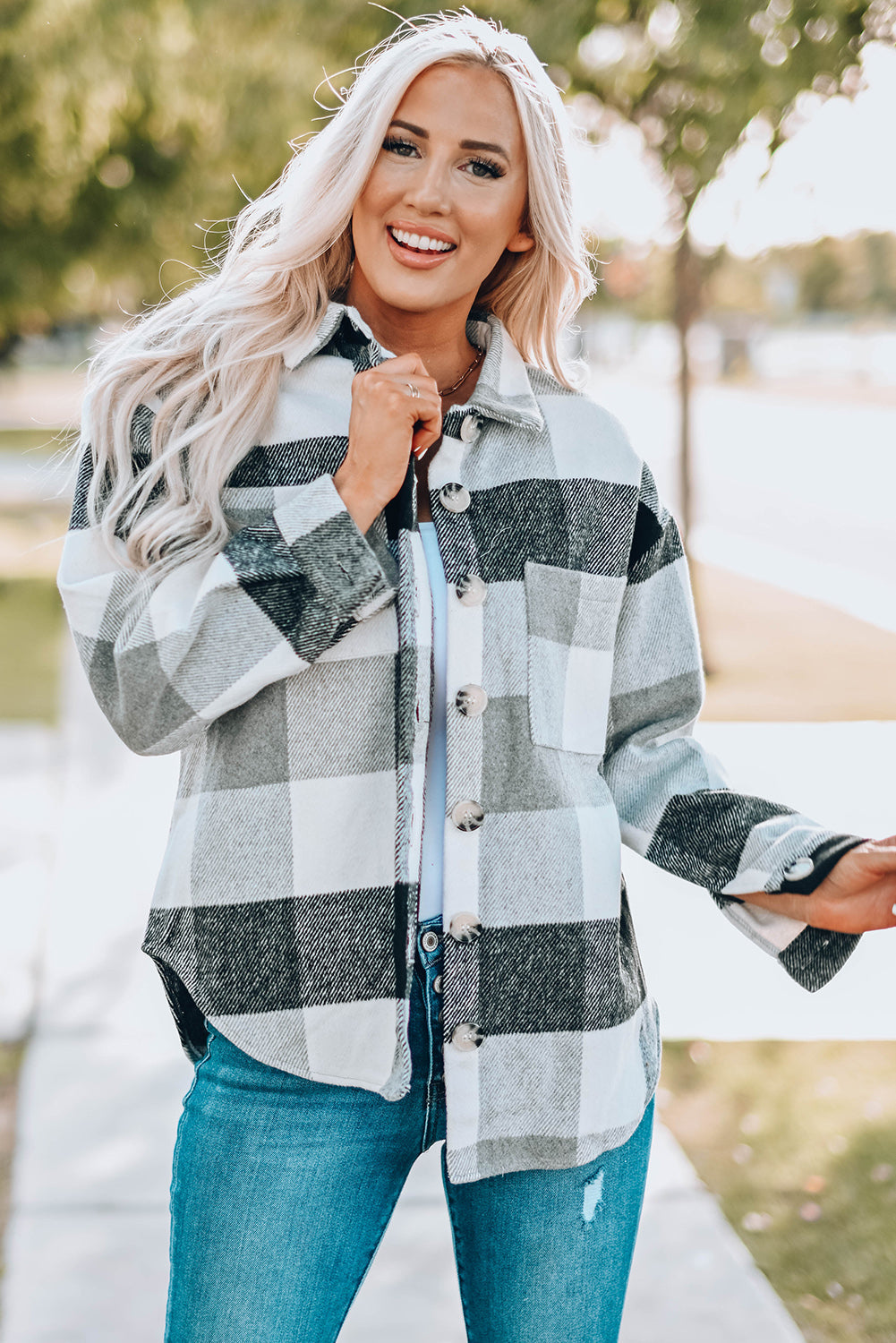 Leslie Block Long Sleeve Jacket