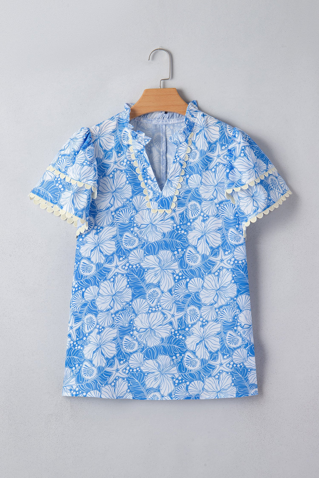 Kataleya Trim Short Sleeve Blouse