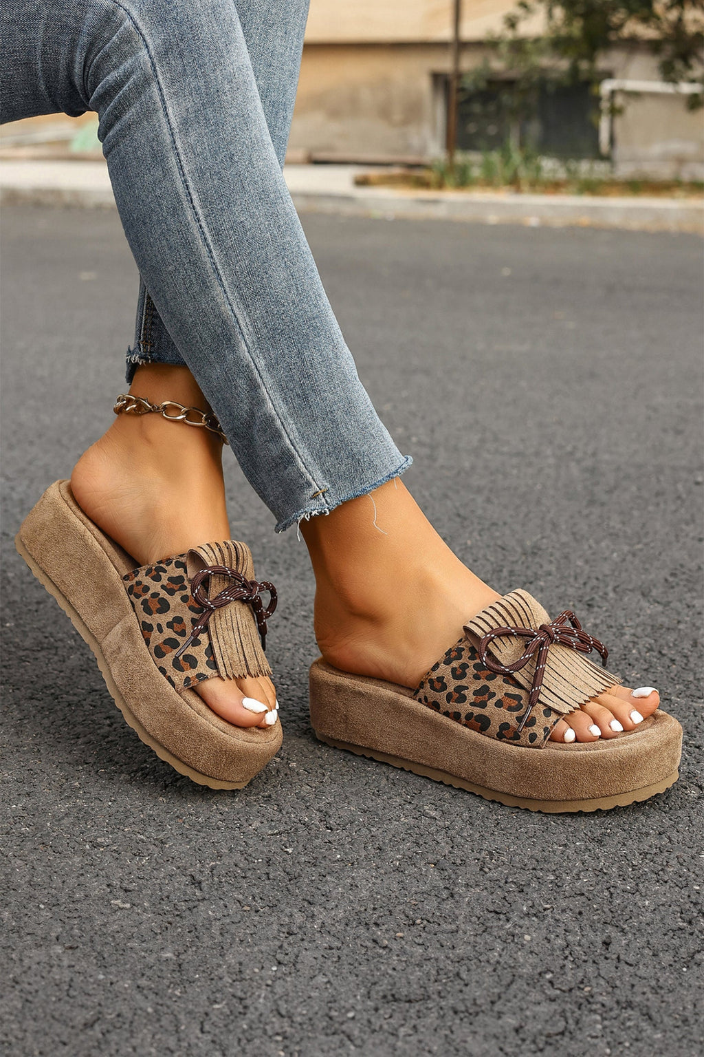 Morgan Up Detail Platform Slippers