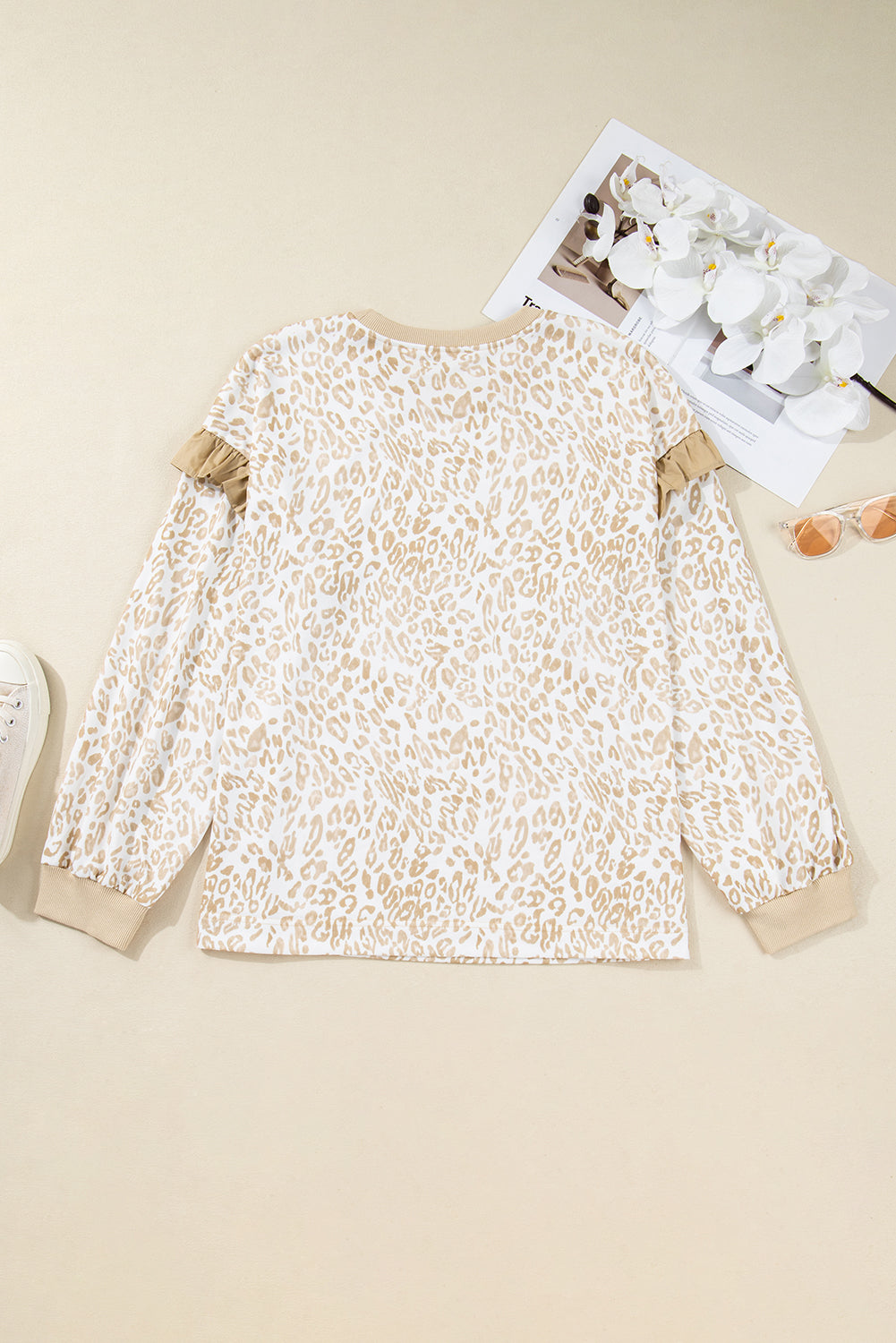 Elizabeth Ruffled arm Sweatshirt