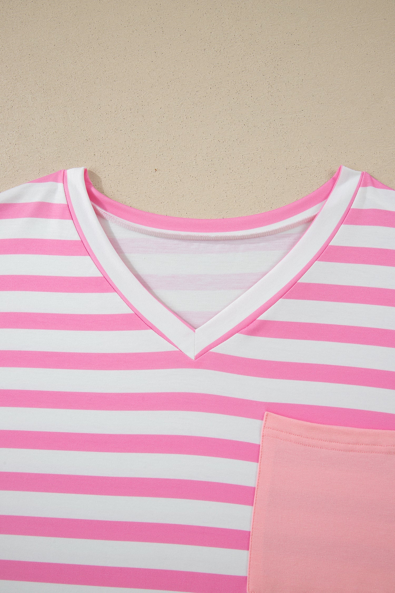 Ivanna Stripe Colorblock Patched PLUS Tee