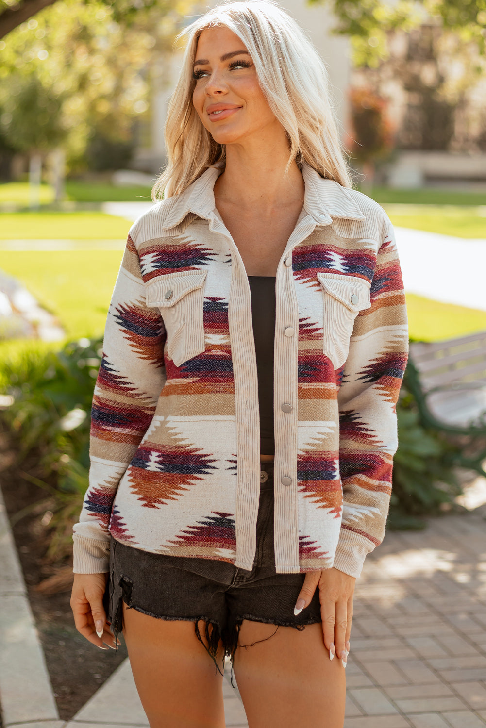 Emily Flap Raw Hem Shacket