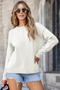 Milatrix Shoulder Pullover Solid Sweater