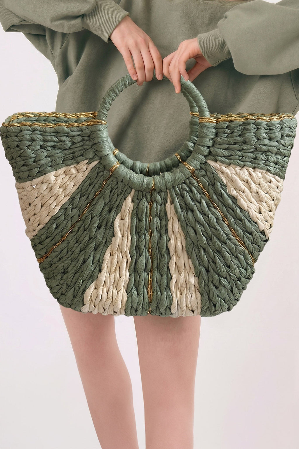 Rachel Handwoven Straw tote Bag
