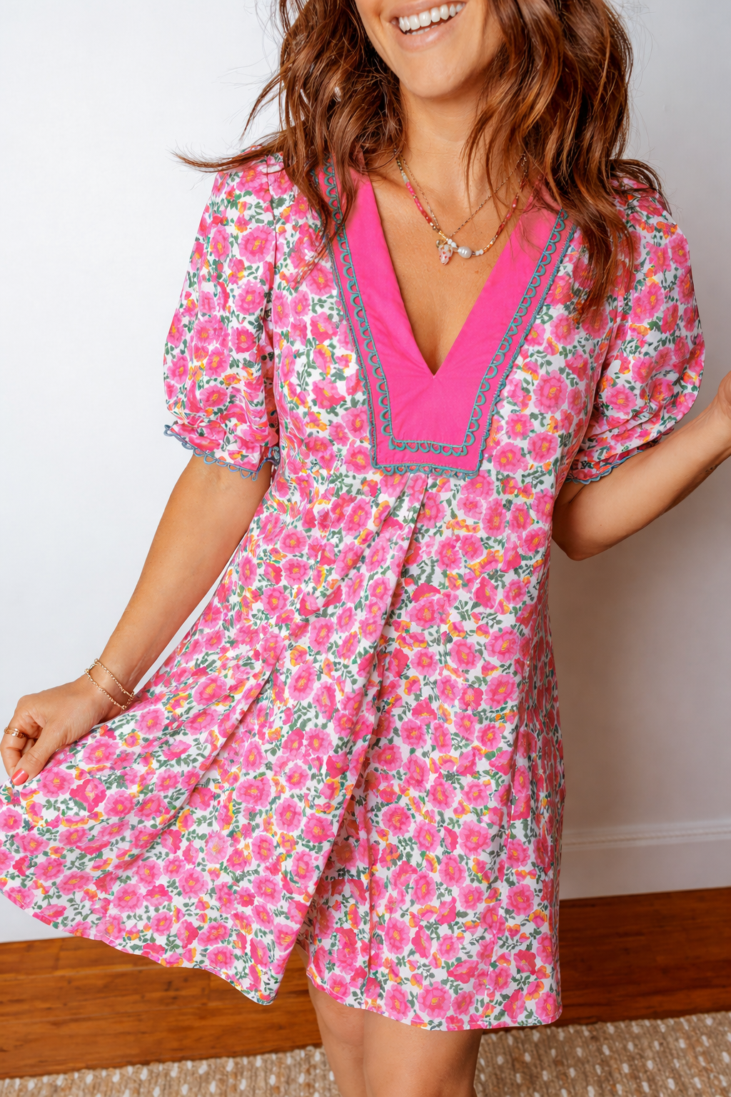 Annika Bubble Sleeve Mini Dress