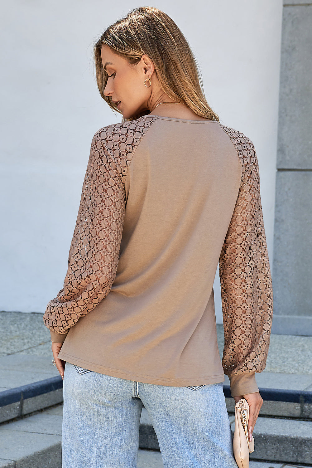 Christina Raglan Sleeve Pleated Top
