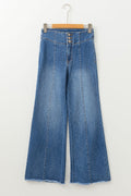 Jaylani Raw Hem Flare Jeans