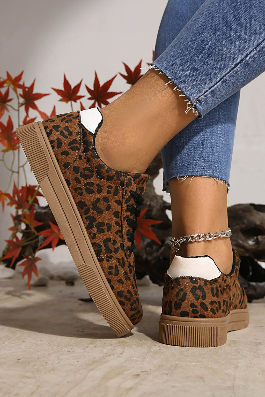Emiliana Tab Patchwork Laceup Shoes