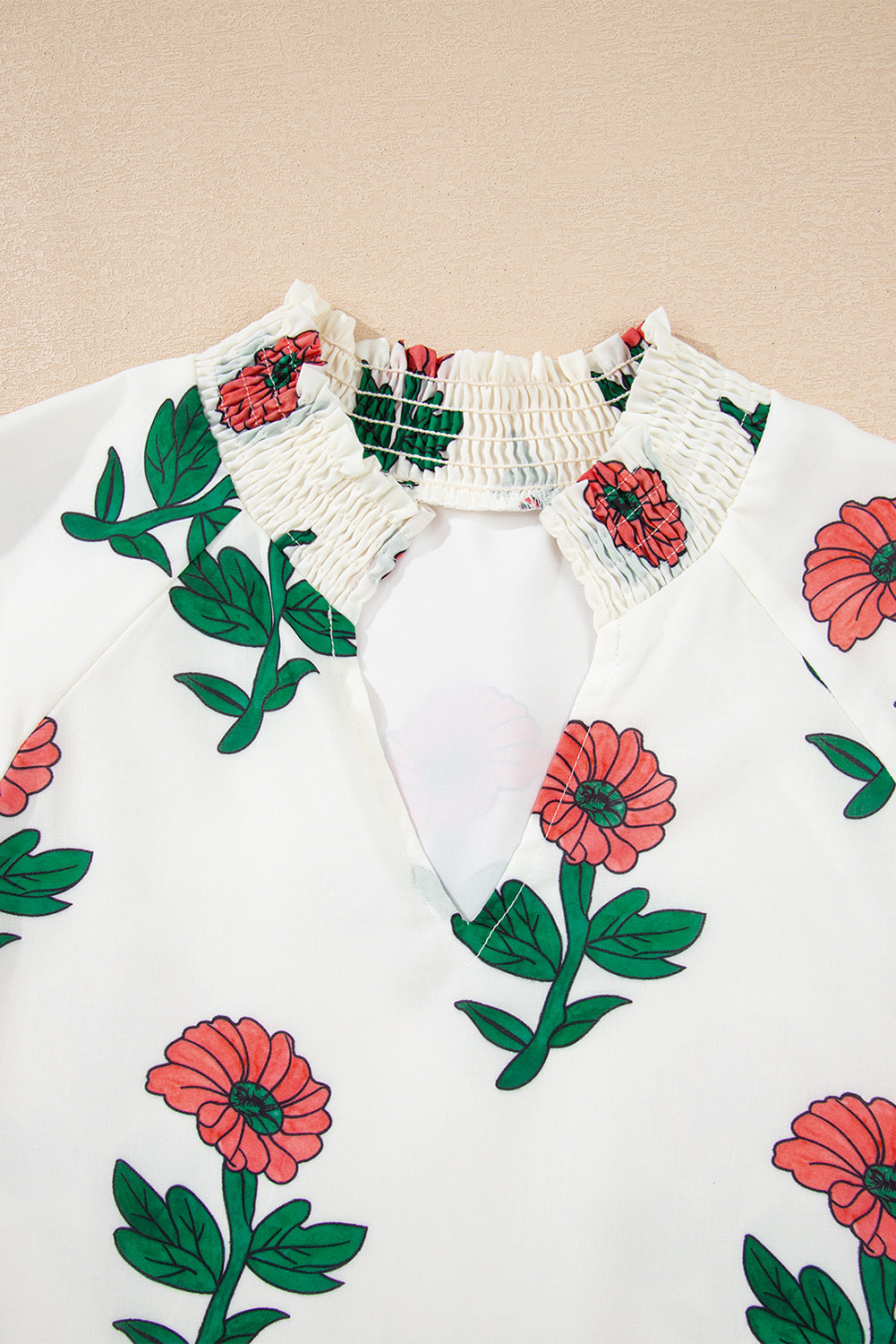 Briar Shirred Short Sleeve Blouse
