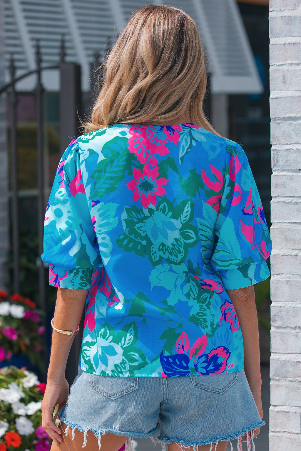 Ivanna Print Half Sleeve Blouse