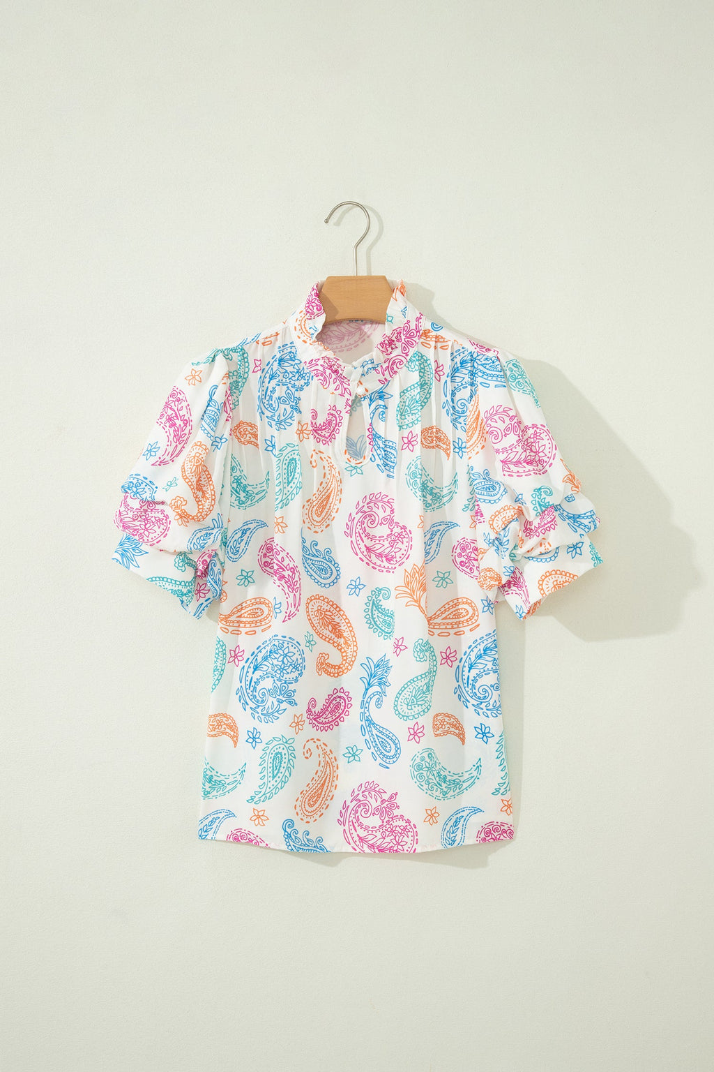 Lilyana Keyhole Puff Sleeve Blouse