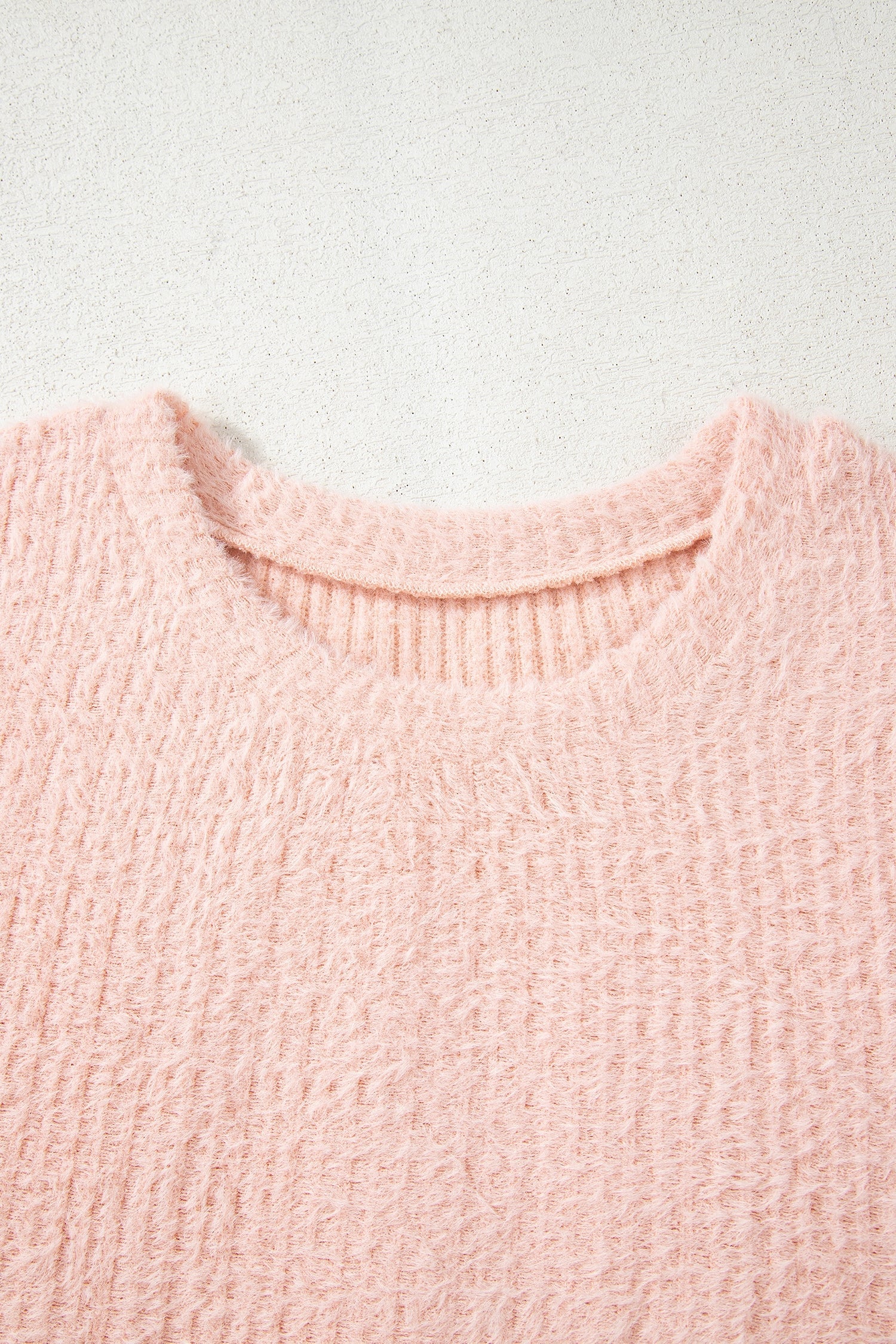 Ivy Fuzzy Ribbed Texture Long Sleeve Top