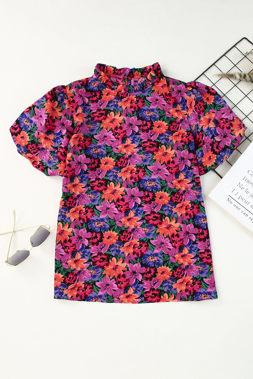 Ari Print Puff Sleeve Blouse