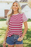 June Stripe Patchwork T Shirt