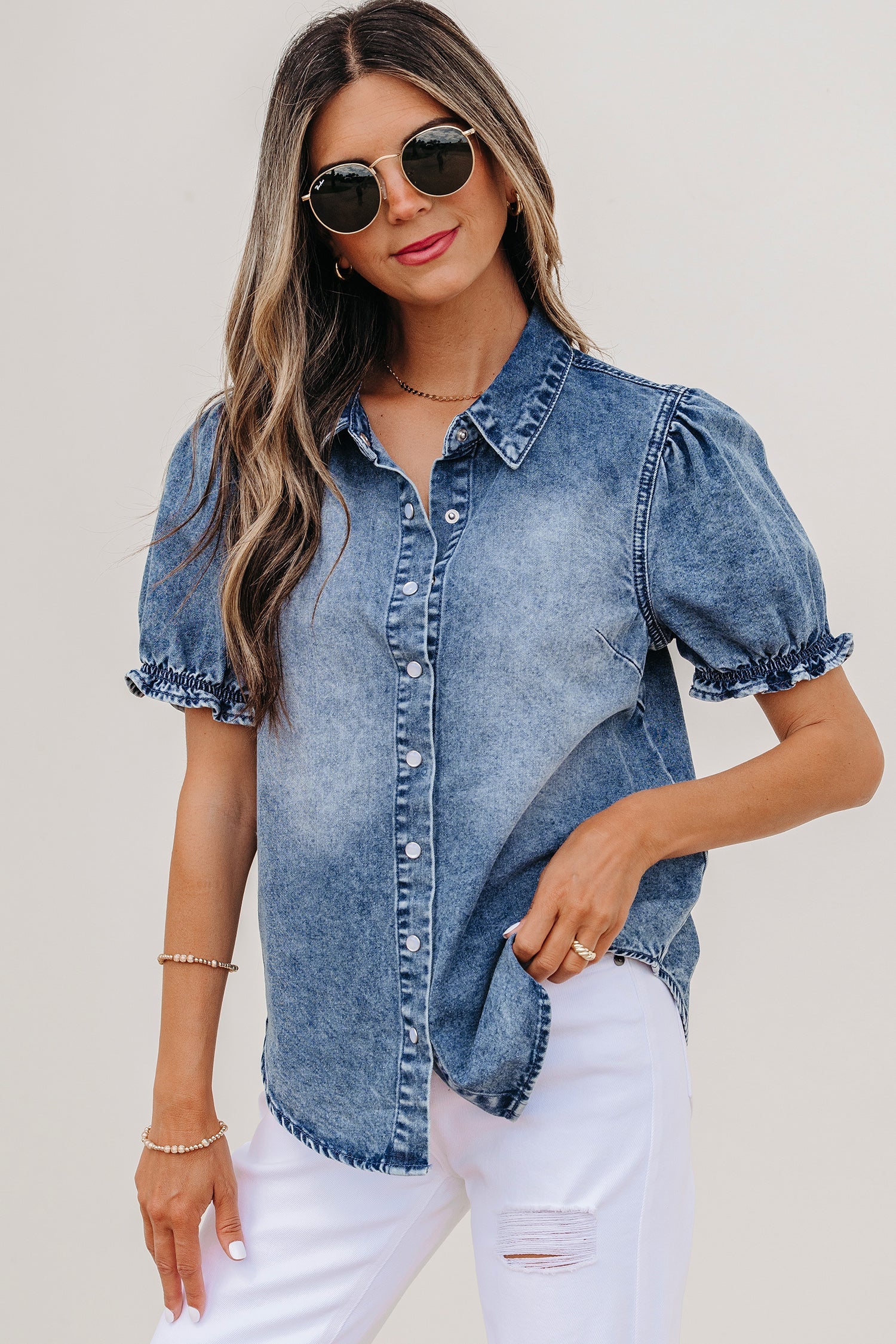 Ariana Short Sleeve Snap Shirt