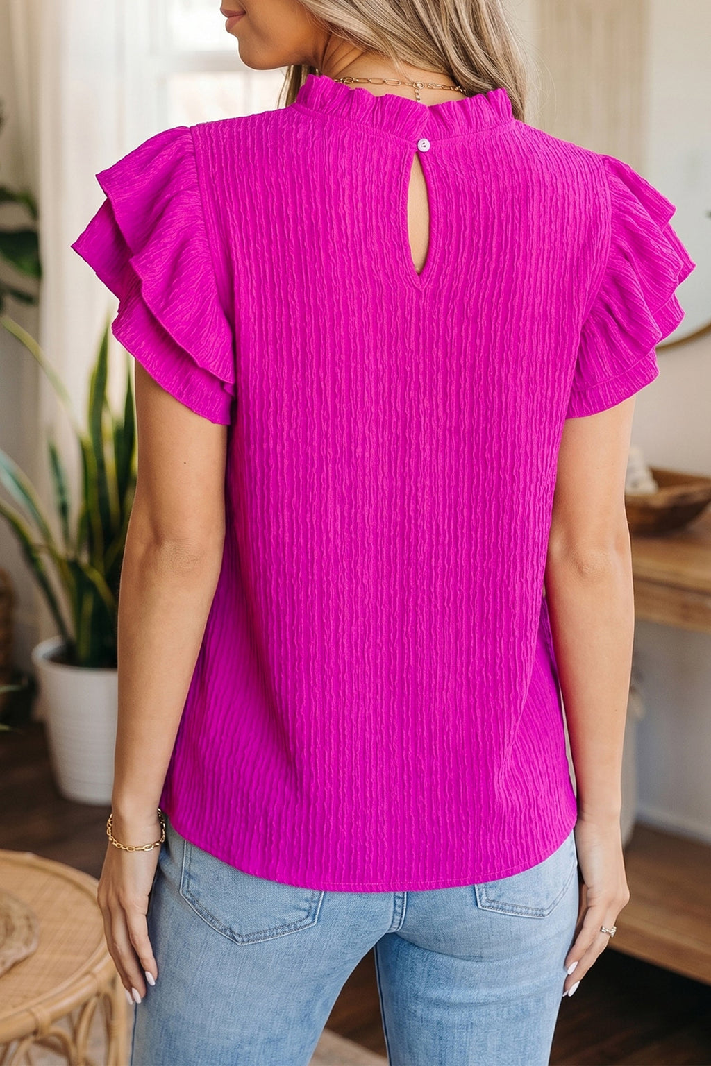 Londyn Trim Short Sleeve Blouse