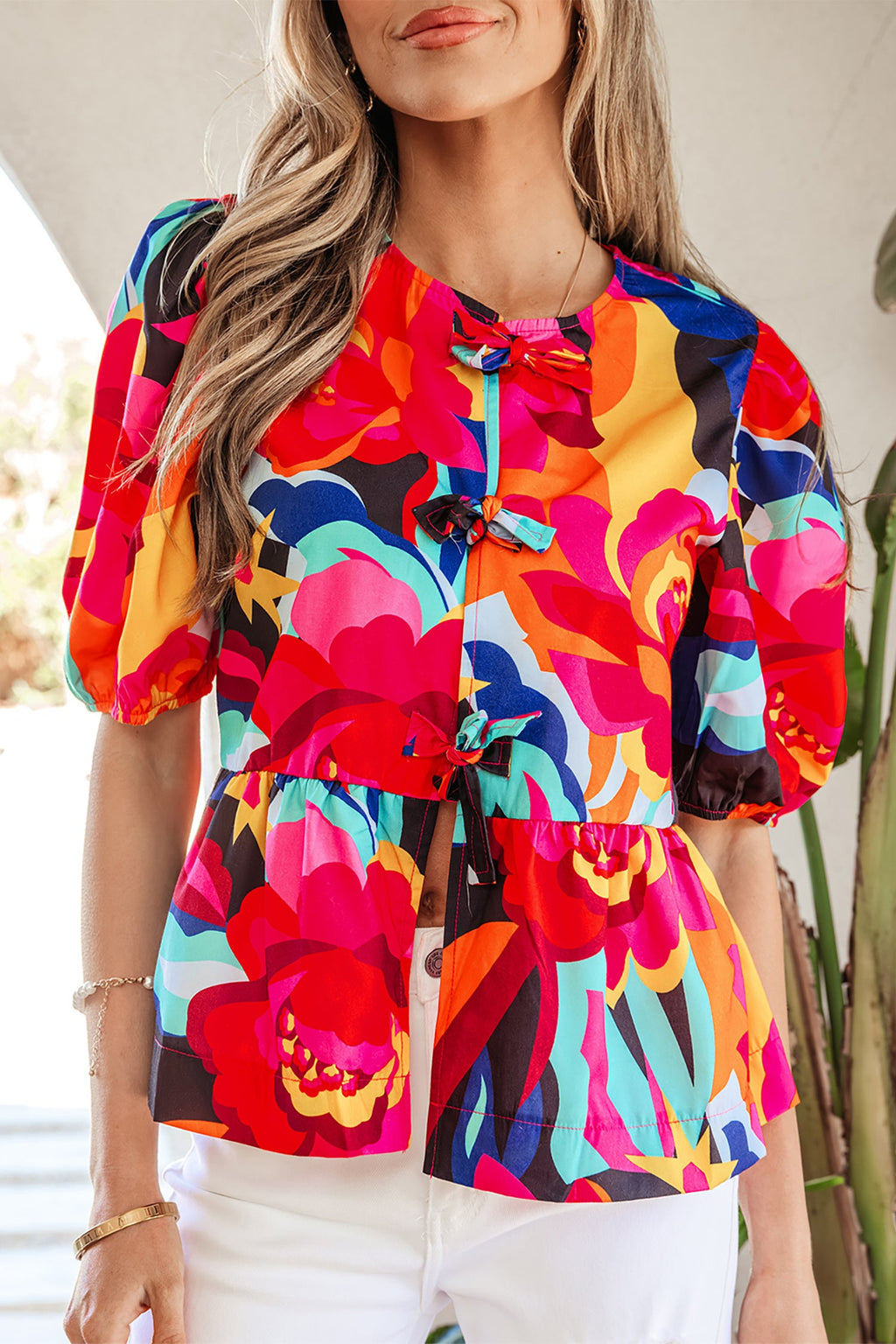 Kylee Puff Sleeve Babydoll Blouse